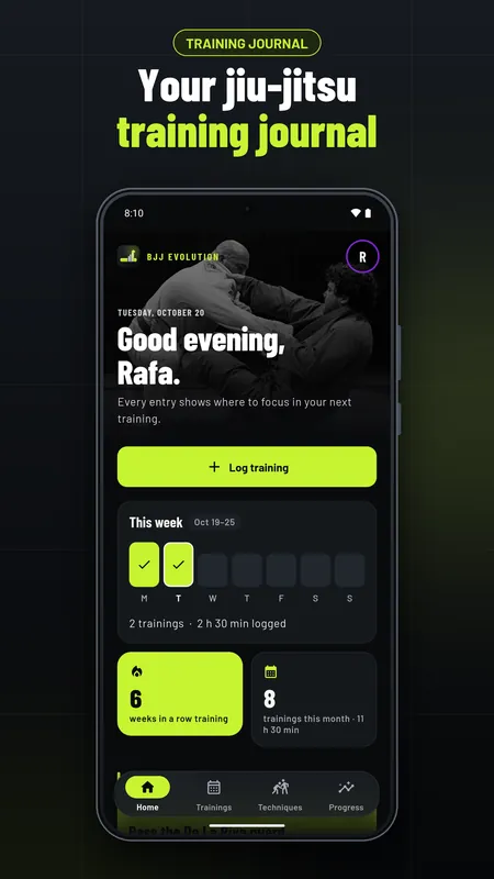 Your jiu-jitsu training journal