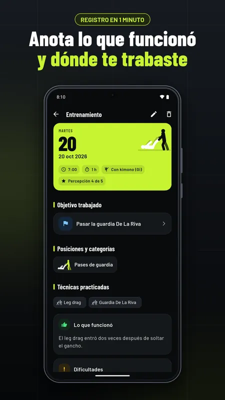 Anota lo que funcionó y dónde te trabaste