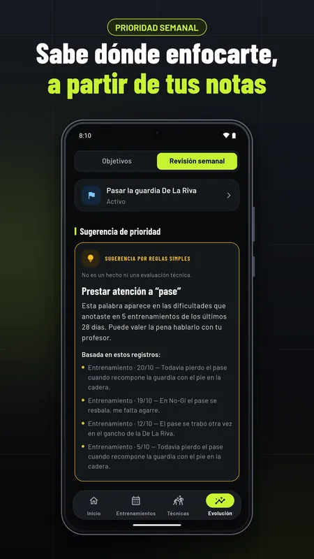 Una prioridad semanal a partir de tus notas